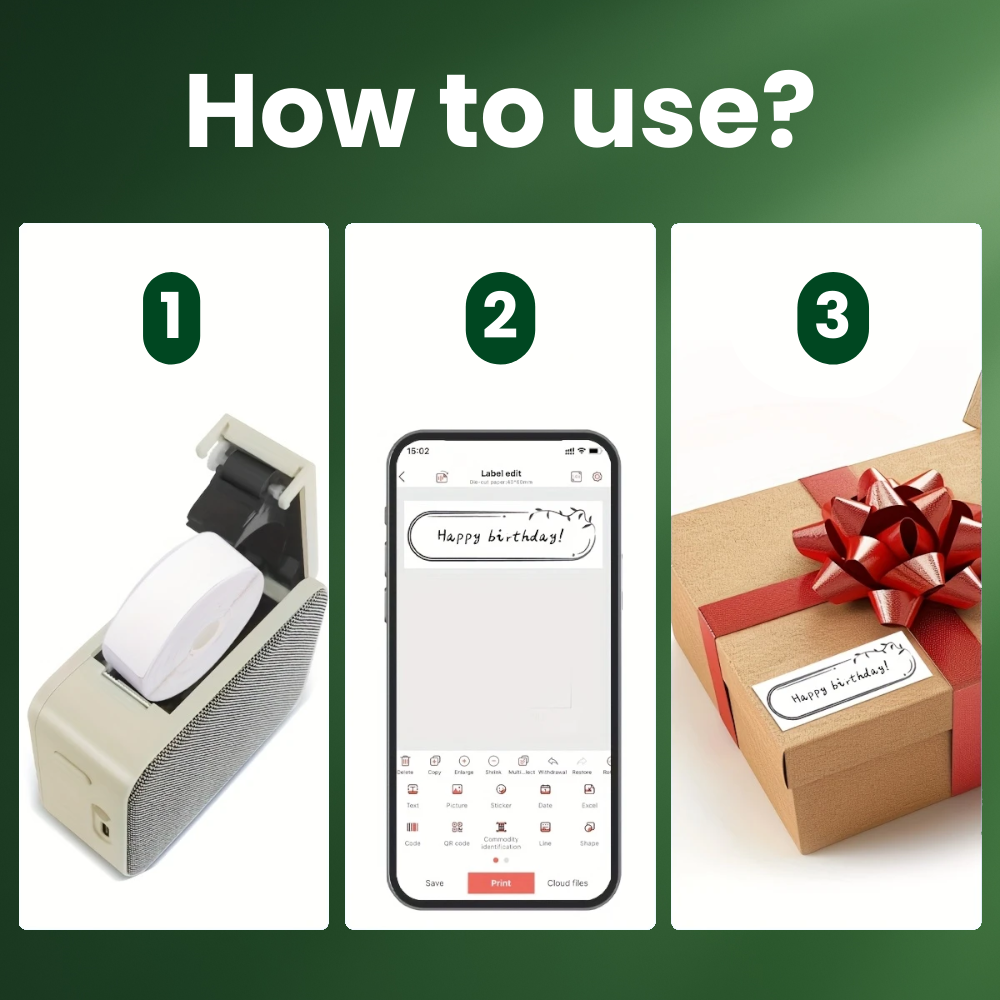 StickyPrint™ Portable Label Printer
